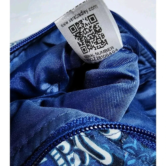 Vera Bradley HIPSTER Crossbody BLUE TAPESTRY Purse Shoulder Bag - Picture 9 of 9